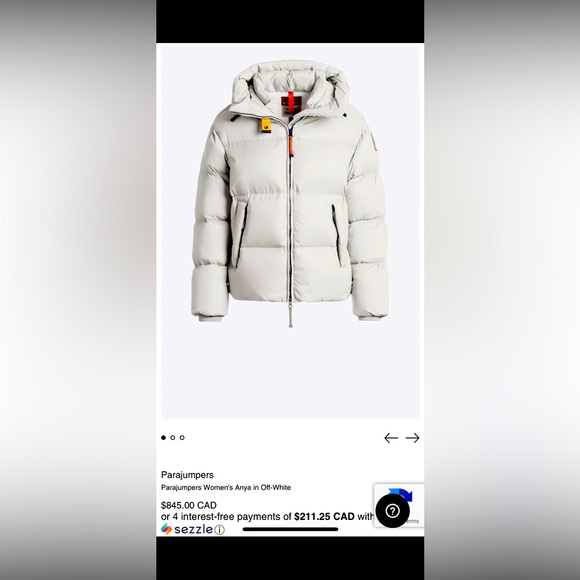 Parajumper winter puffer - XS . Off white white - Picture 1 of 1